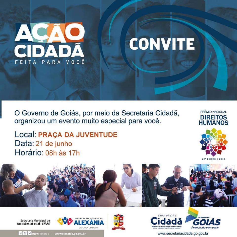 Atenção população de Alexânia - Ação Cidadã vem aí!