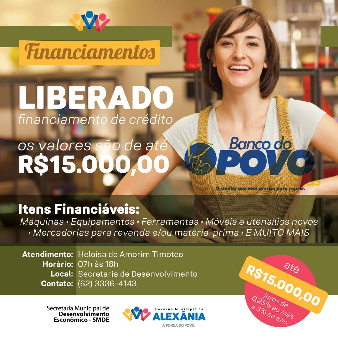 Liberado recurso do Banco do Povo para novos financiamentos