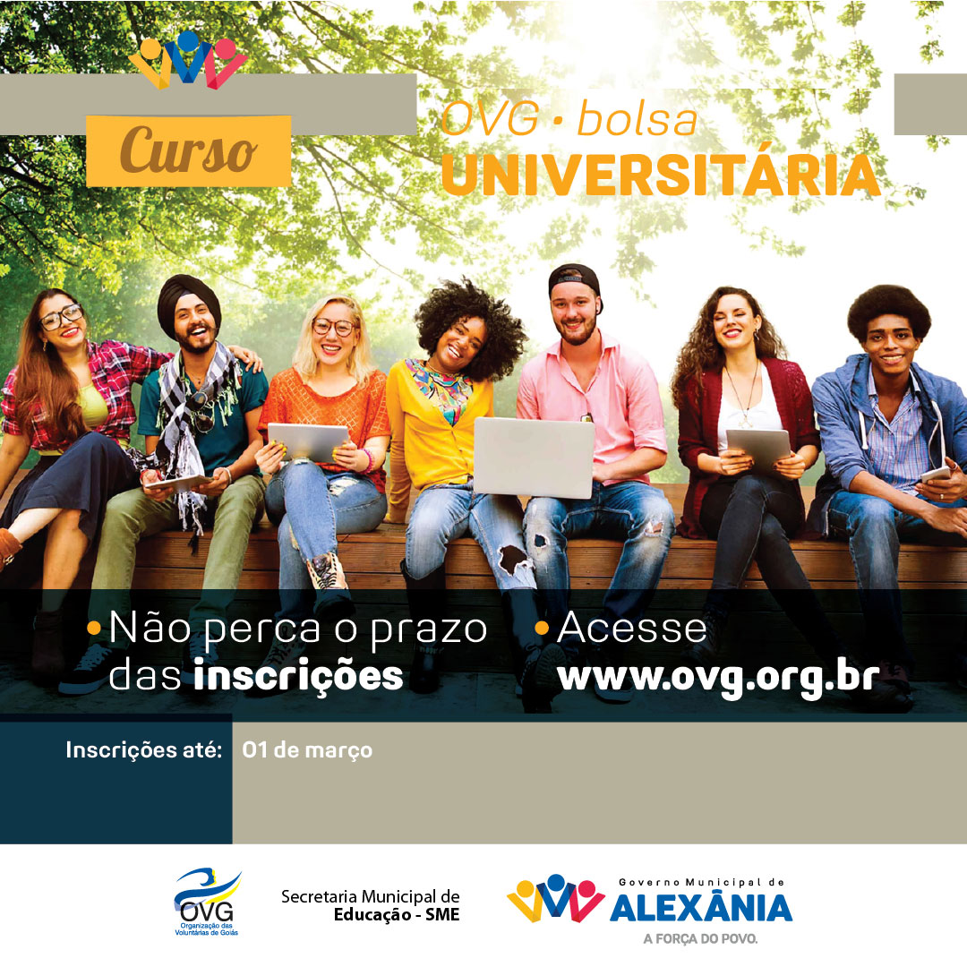 Atenção universitários, abertas as inscrições da OVG