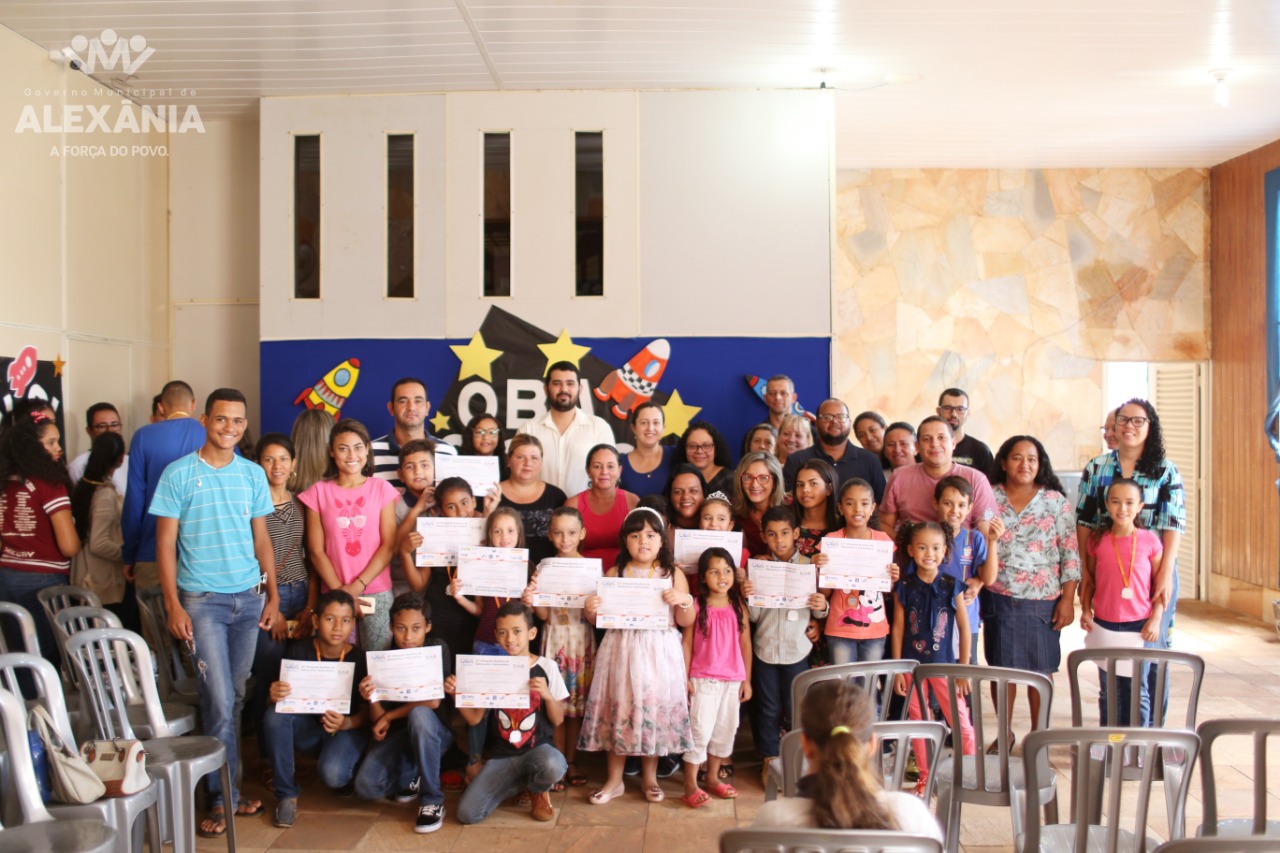 Alunos de Alexânia receberam hoje a premiação da Olimpíada Brasileira de Astronomia