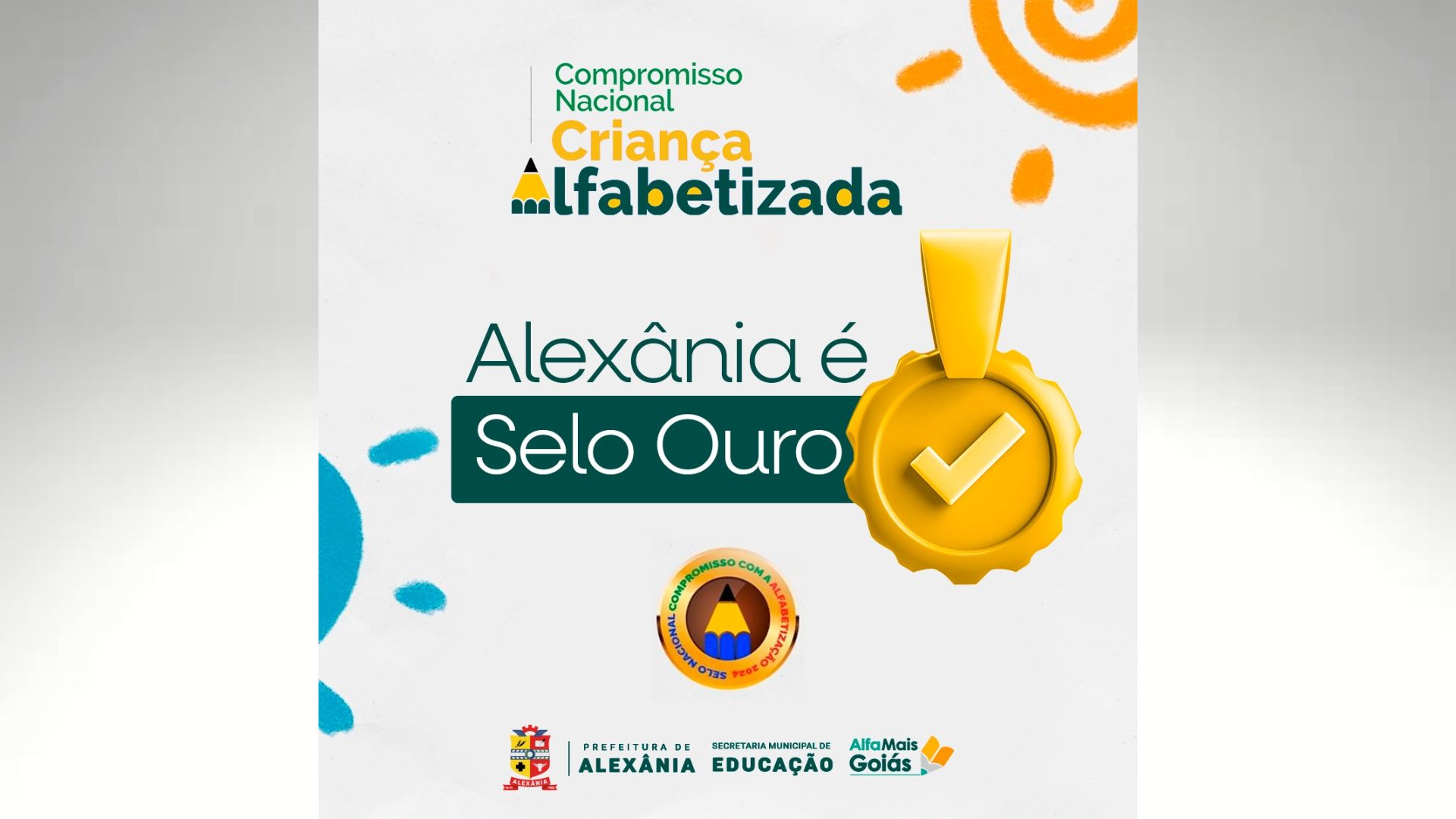 Alexânia conquista Selo Ouro no Programa Criança Alfabetizada